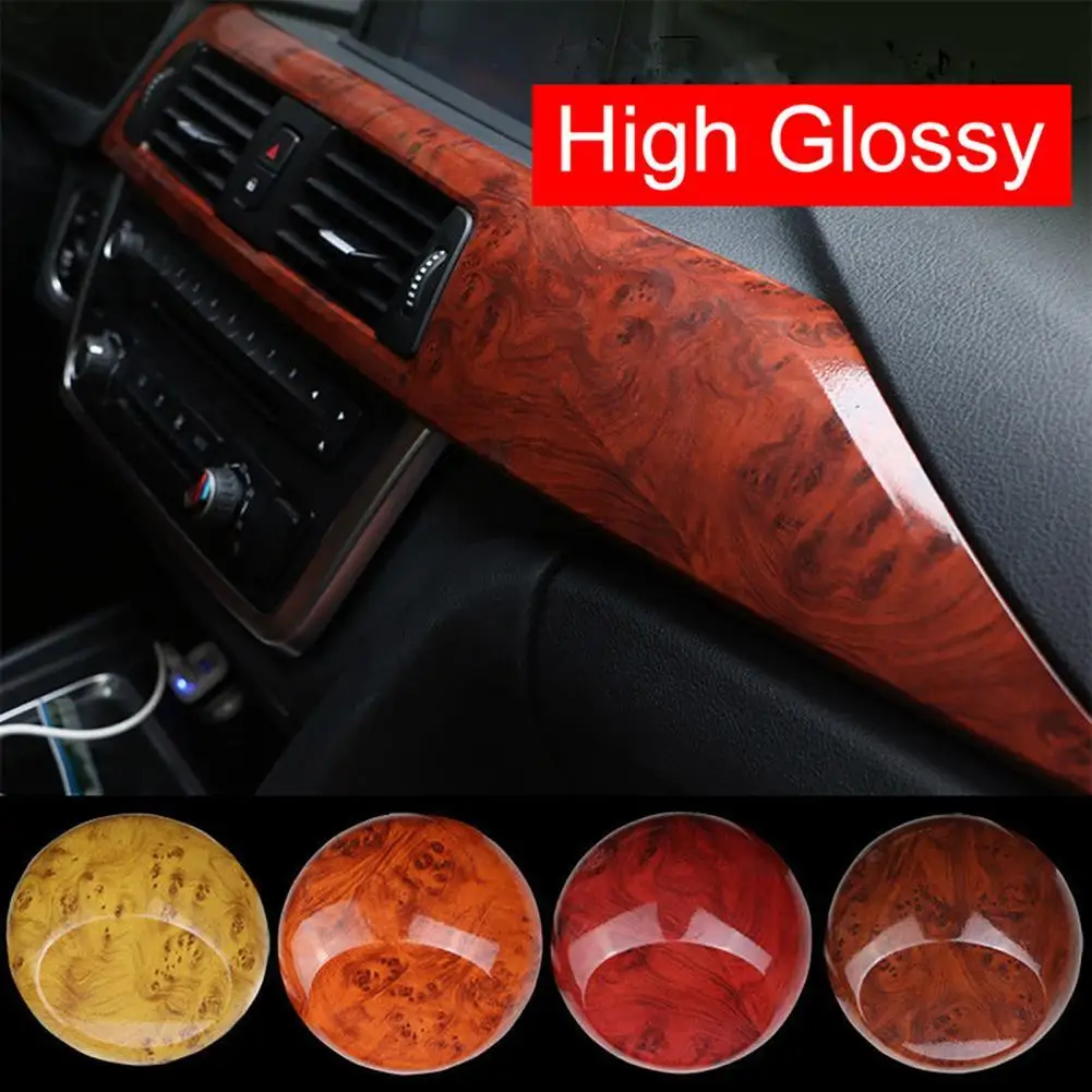 Universal Car Film Decor Creative Smooth Car Stickers Wood Grain Interior Trim Cover Car Film Decor
