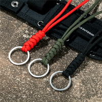 Keychain Braided Wrist Bracelet Anti-Lost Rope Camping Outdoor Survival Tools Backpack Buckle Key Ring Tactical Survival Tool