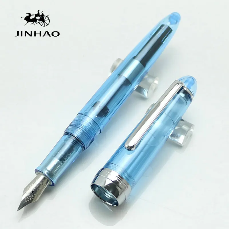 JINHAO 992 Fountain Pen Luxury Pen Pluma Estilografica Stylo Plume transparent ink pens Tinta Stationery Supplies Writing Gift