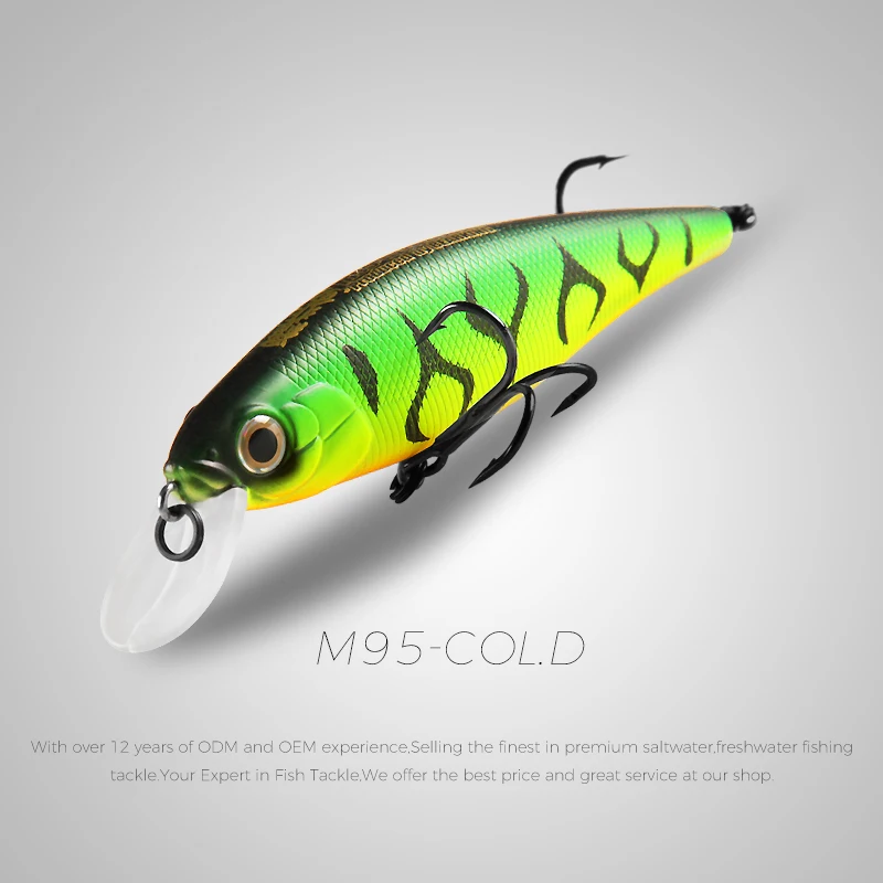 BEARKING Squad Minnow 95 mm 14,8 g 65 mm 6 g Wolframgewichtssystem SP Angelköder verschiedene Farben Kurbel Wobbler Kurbelköder