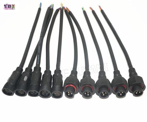Imagen 2 del producto Conector de 3 pines macho a hembra, Cable impermeable IP68 con Cable pigtail de 20cm para módulos led ws2811 2812b, 5 pares