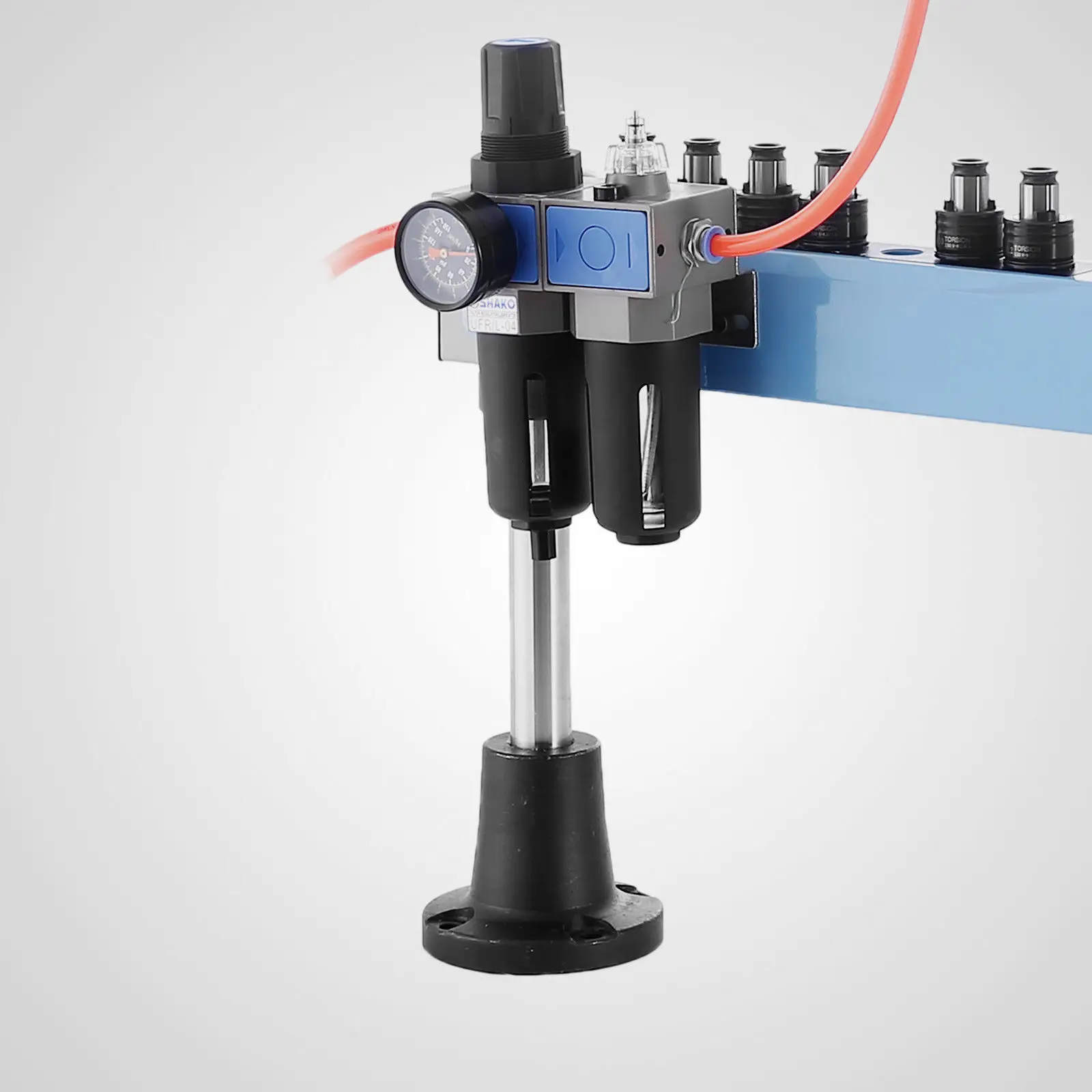 Tipe Vertikal Pneumatik Udara Penyadapan Mesin Lengan Fleksibel 1000Mm