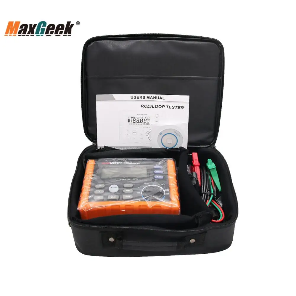 Imagem -06 - Maxgeek-alta Precisão Loop Resistência Tester Rcd Digital Multímetro Ms5910 Vazamento Proteção Interruptor Tester