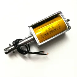Electromagnet push-pull long stroke 35mm micro DC 12v24v220V traction suction 6kg electromagnetic door lock
