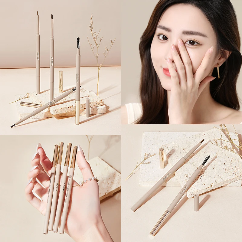 ธรรมชาติ Micro Brow Artist Eyebrow Pencil Smooth กันน้ำติดทนนาน Slim สามเหลี่ยม Precision Brow ดินสอแต่งหน้าเครื่องสำอางค์