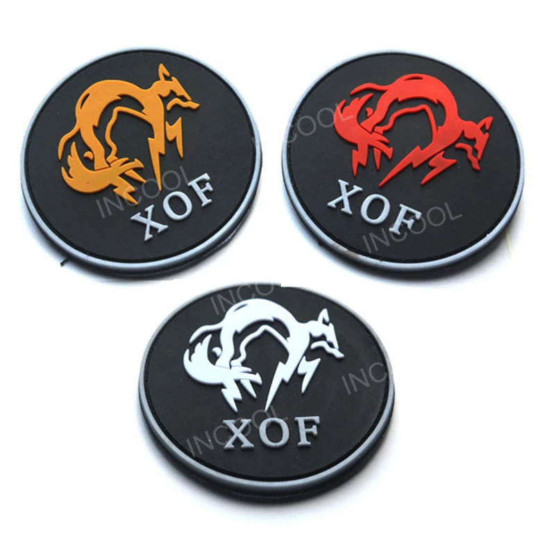 FOX PVC Embroidered Patches Tactical Military Patch Combat Rubber Embroidery Badges For Clothing Backpack Jackets