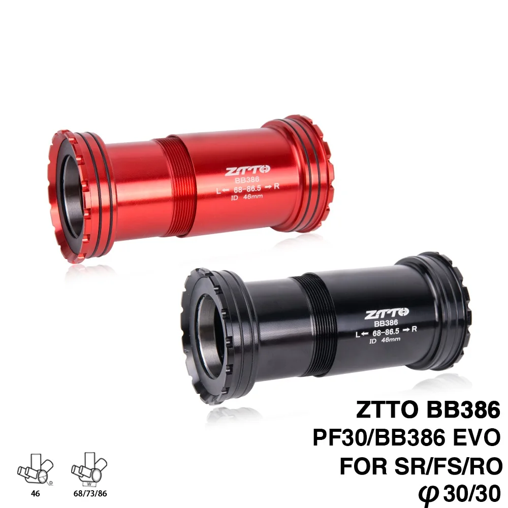 Bicycle BB386 EVO 30 PF30 Adapter Press Fit Bottom Brackets Axis for MTB Road bike Parts BB30 30mm Crankset chainset durability