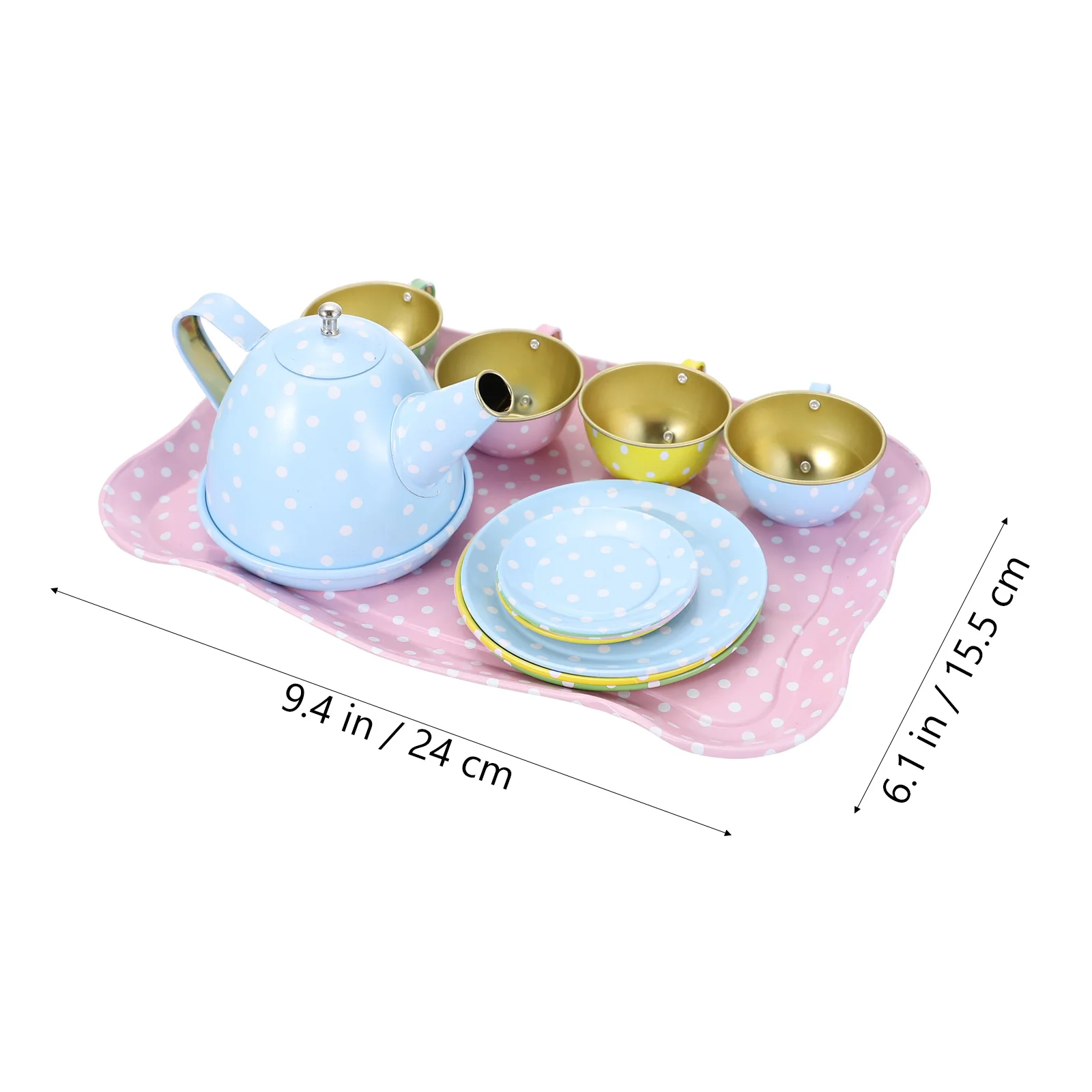 1 Set/15pcs House Decorations Accessories Mini Tea Ware Simulation Kitchen Children Toy Tea Kit Tinplate Tableware