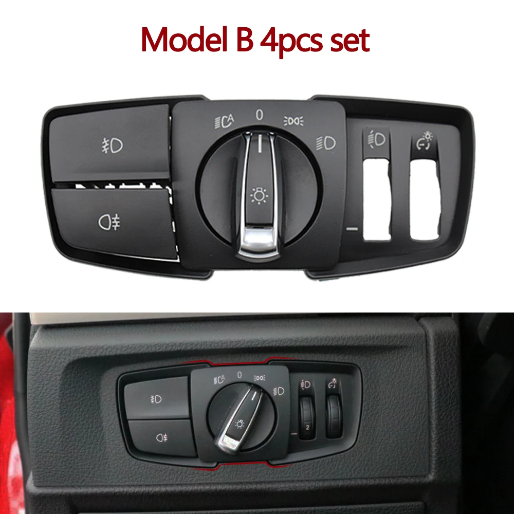 ヘッドランプ回転式ヘッドライトスイッチフォグライトボタンカバー BMW