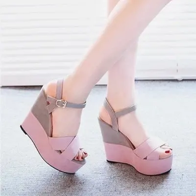 New Women Wedges Sandals Summer Mixed Colors Platform Sandals Women Casual Shoes High Heel Sandalias Mujer 2020