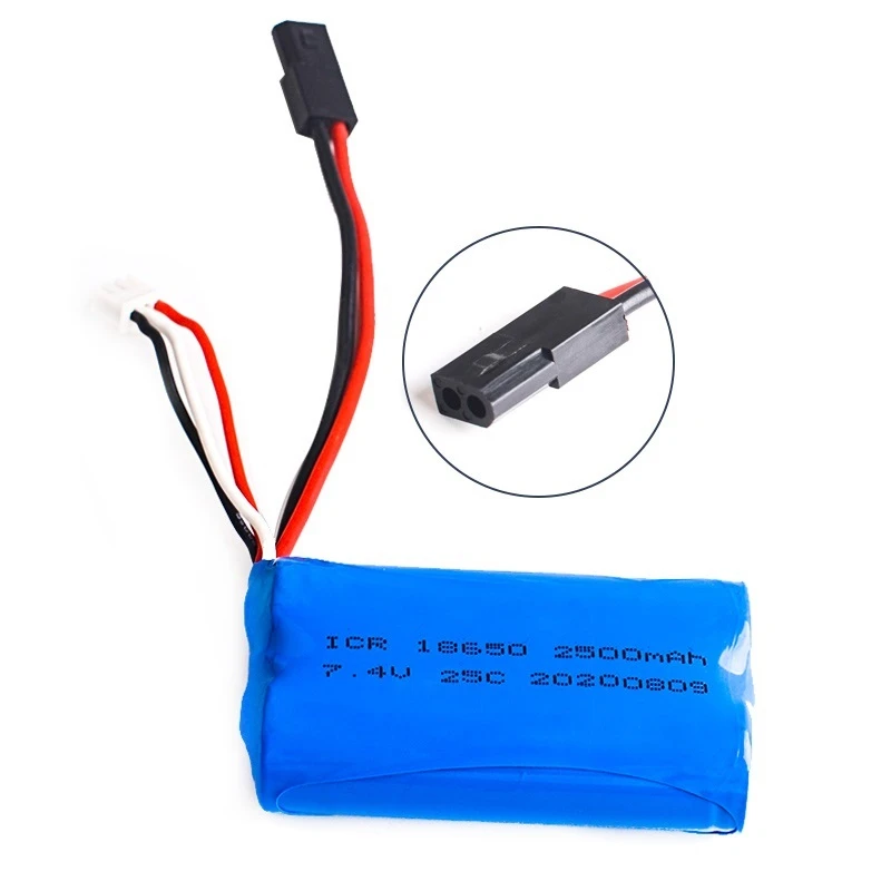 Batteria agli ioni di litio 18650 7.4V 2500Mah 25C per MJX T40 T40C F39 F49 T39 Syma 822 RC elicottero Drone parte per BG1518 BG1513 BG1515