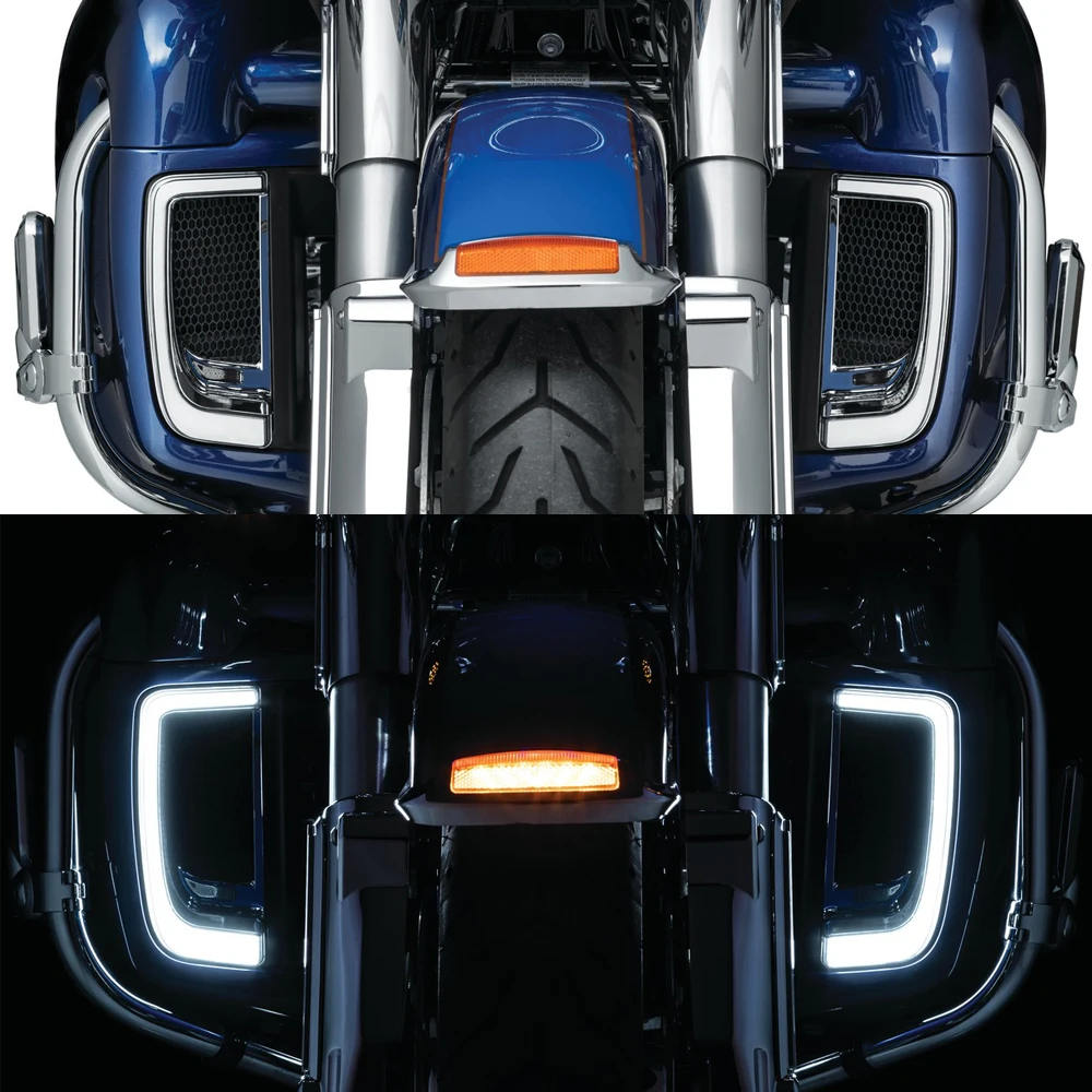 Motocyklowe LED Fairing dolne grille światła dla Touring 2014-2019 CVO przemieszczanie się po ulicy Electra przemieszczanie się po drodze Ultra FLHTK Ultra Limited