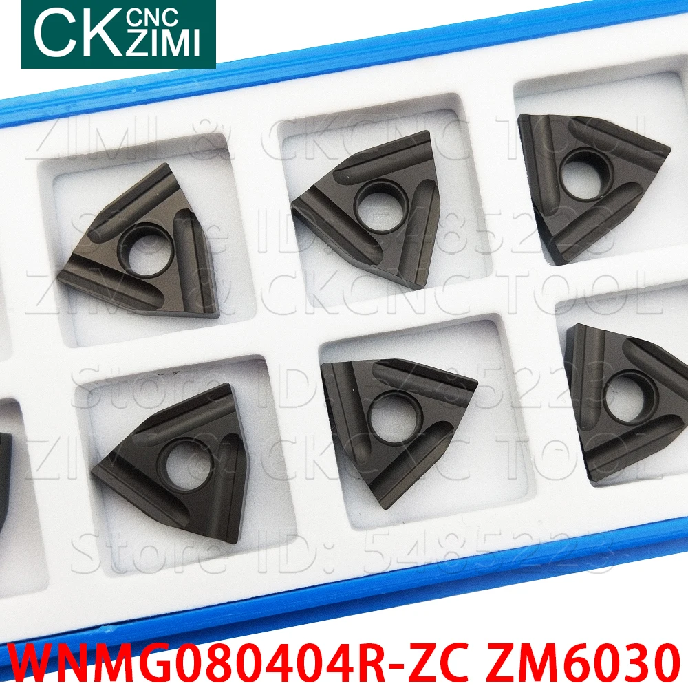 WNMG080404R-ZC ZM6030 WNMG 080404R 카바이드 인서트 슬롯 블레이드 터닝 인서트 CNC 금속 선반 공구 WNMG 080404 R for Steel