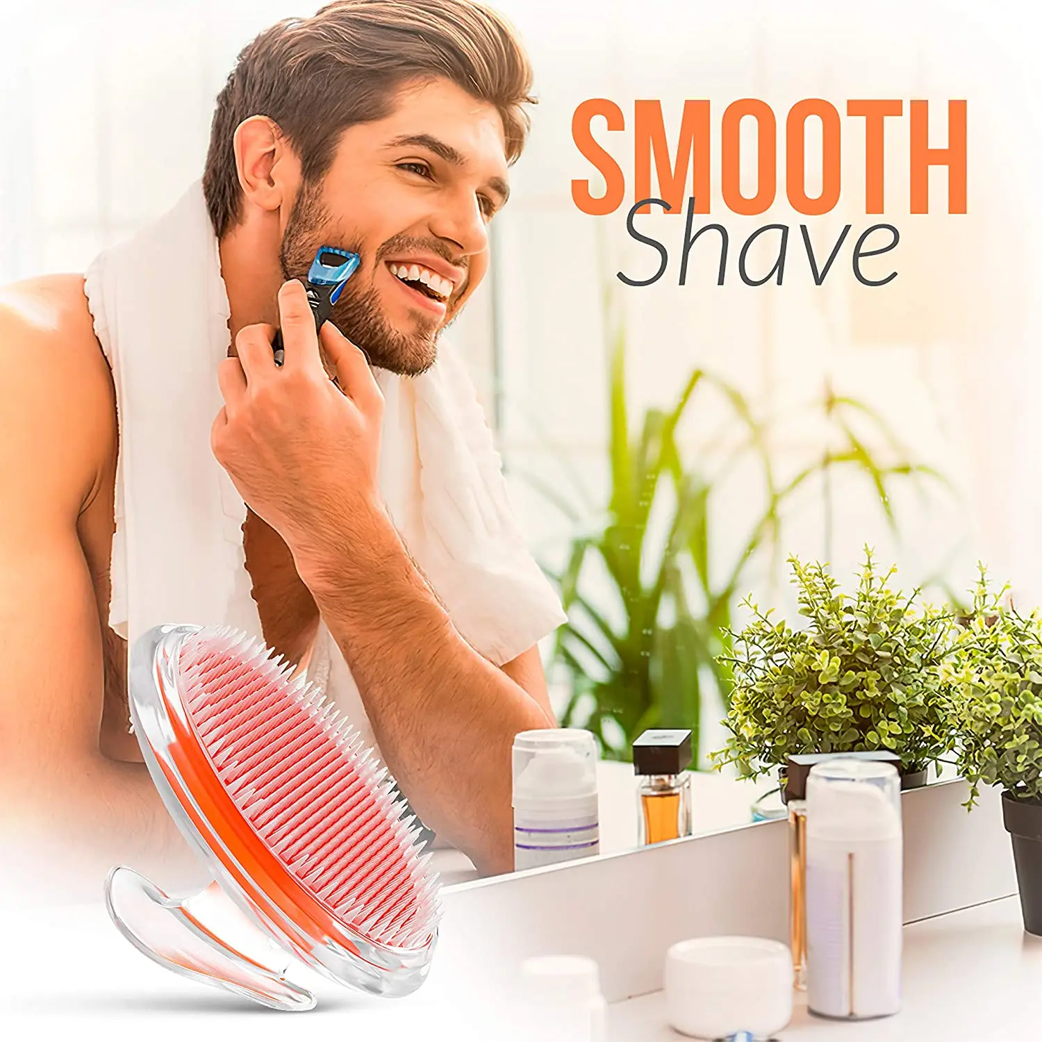 Exfoliating Brush, Body Brush, Ingrown Hair and Razor Bump Treatment - Eliminate Shaving Irritation for Face, Armpit, Legs, Neck