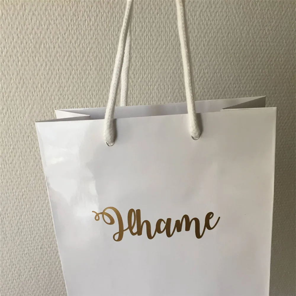 Personalised gift bag Custom Name Bridesmaid Bridal Shower Gift Bag Baby Shower Birthday Unique Gift Wedding Paper Bags