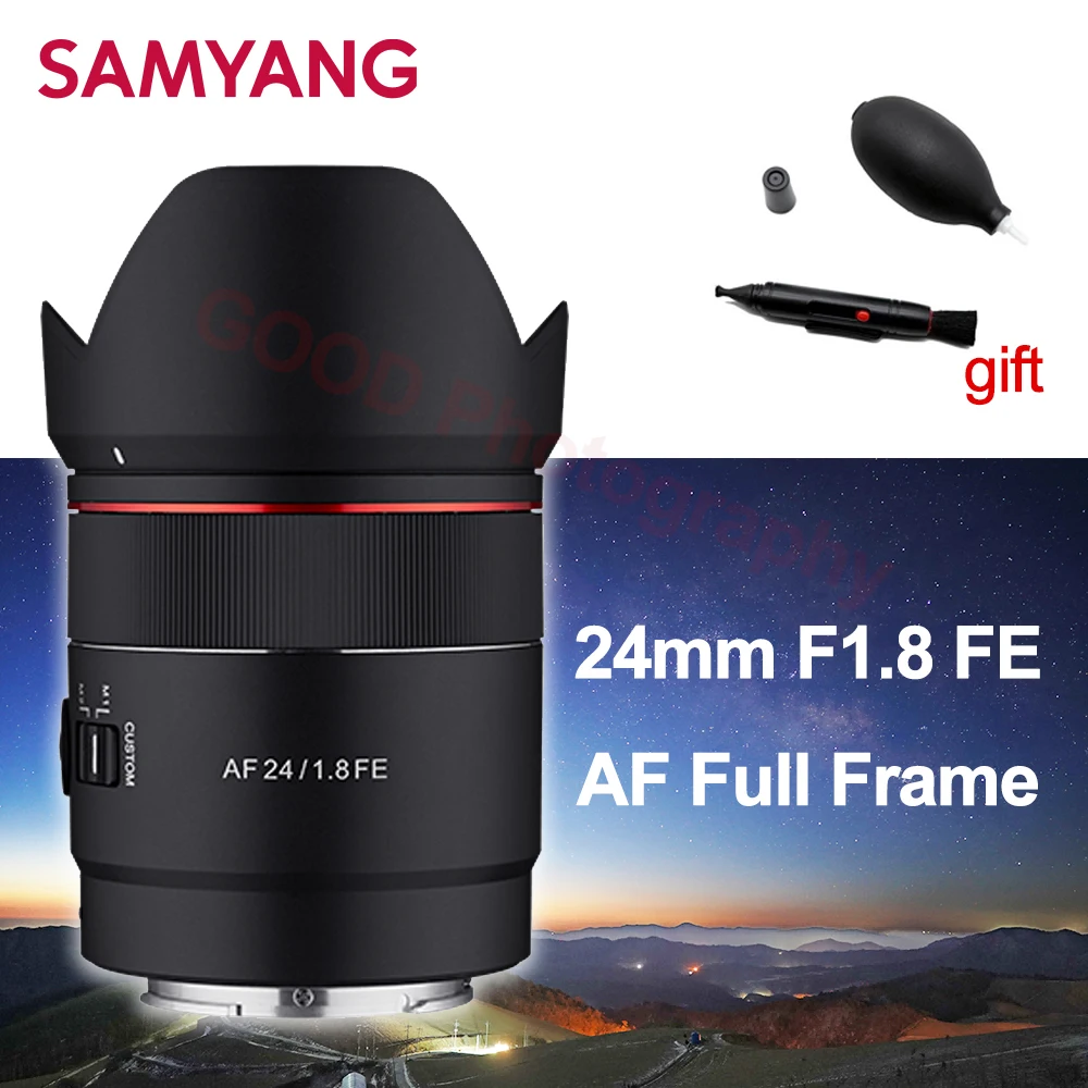 

Original Samyang AF 24mm F1.8 FE Lens For Sony FE Camera Full Frame Auto Focus Camera Lens For Scenery Starry Sky Night View