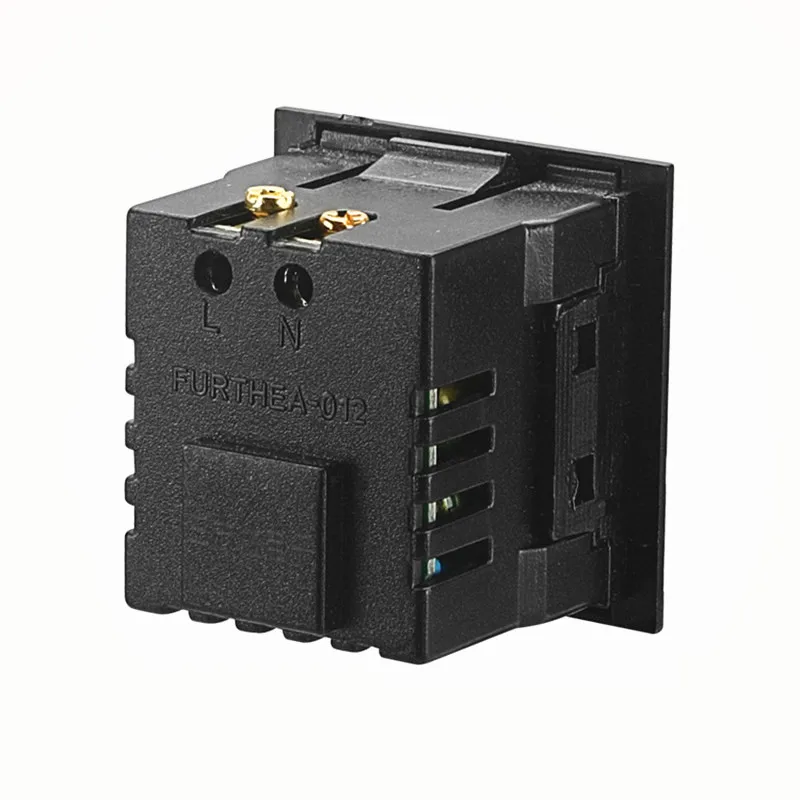 Black/White  5V 2.1A Card-type dual USB power socket embedded USB desktop socket DC charging power socket module