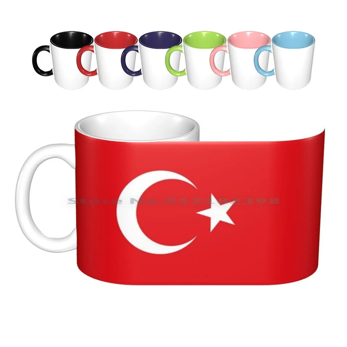 Bandiera turca di calcio della tazza di Wold-adesivo T-Shirt turchia Istanbul tazze in ceramica tazze da caffè tazza da tè al latte bandiera turca turca