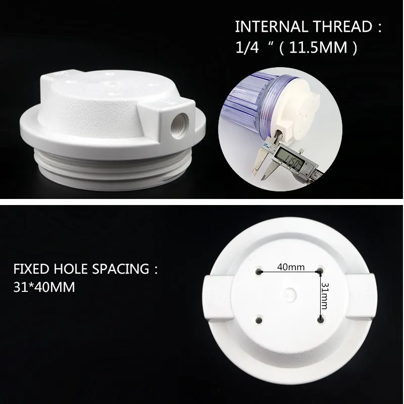5 Inch Transparent Filter Bottle 1/4\'\' Thread 12MM Water Purifier Filter Flask Element 5ββ Water Fountain Purifier Cartridge