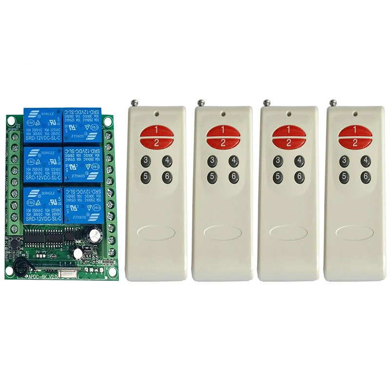 Dc 12V 24V 6 Ch Rf …