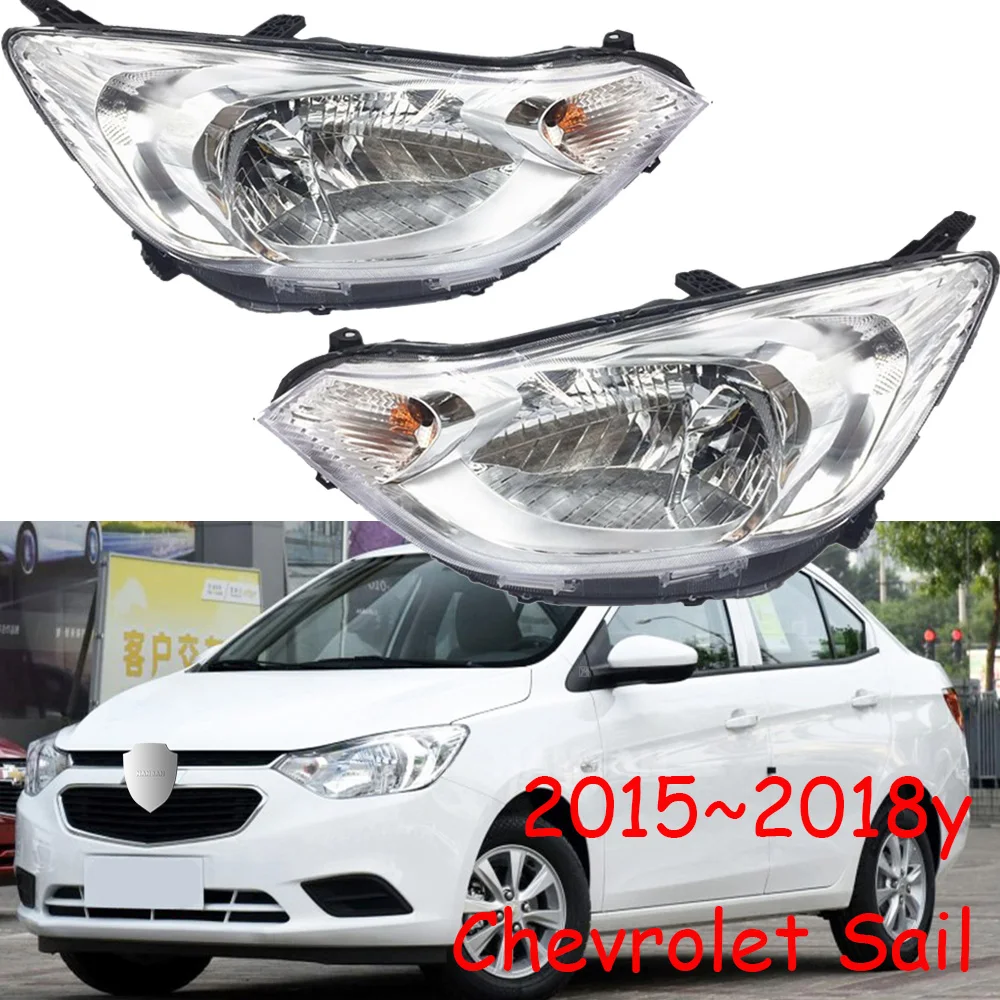 1pcs car styling sail3 head light for chevrolet Sail Headlight 2015~2018y halogen bulb Fog Lamp Sail headlamp Taillight