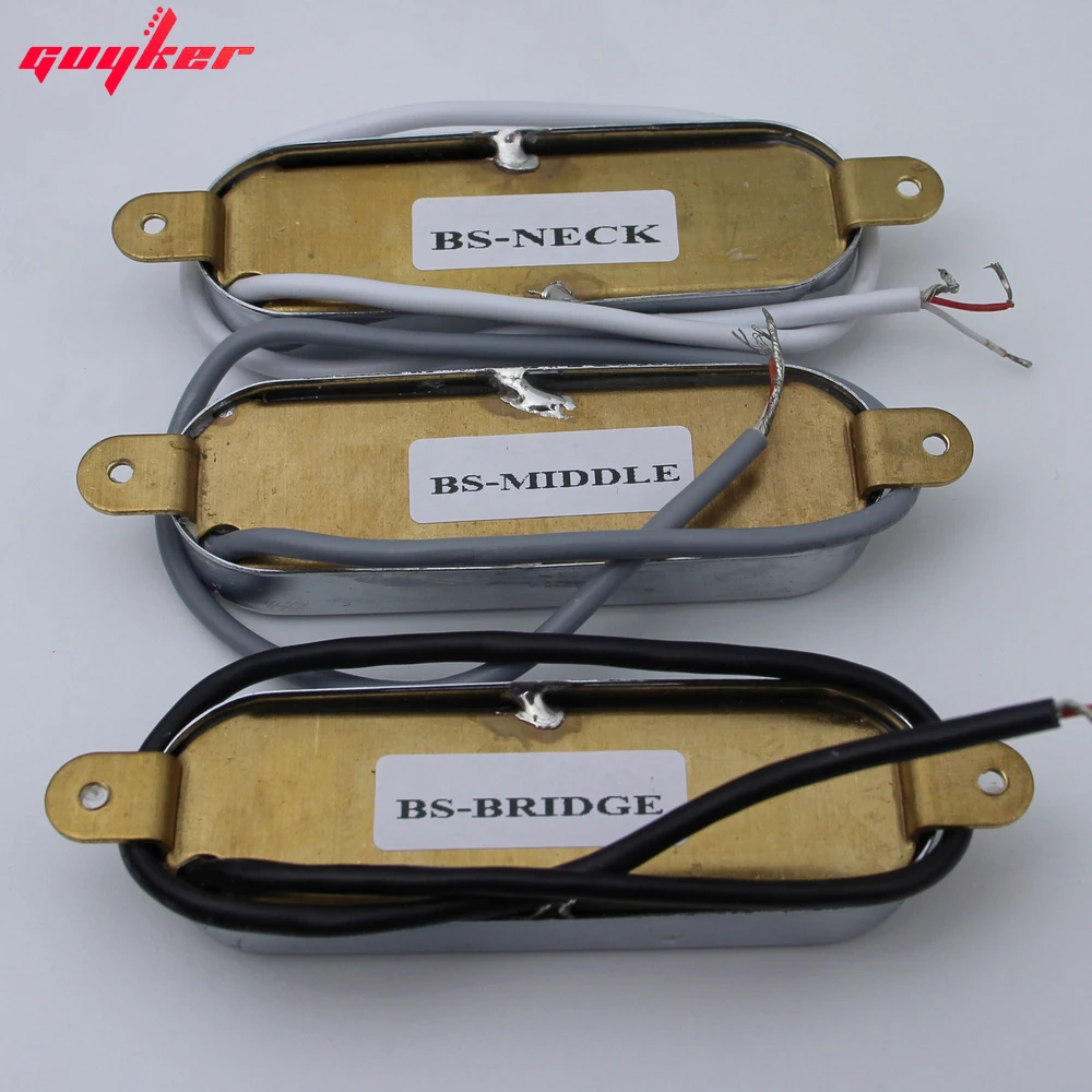 1 Set GUYKER Tri-sonic Single Ceramics Pickups For Electric Guitar Chrome/Gold