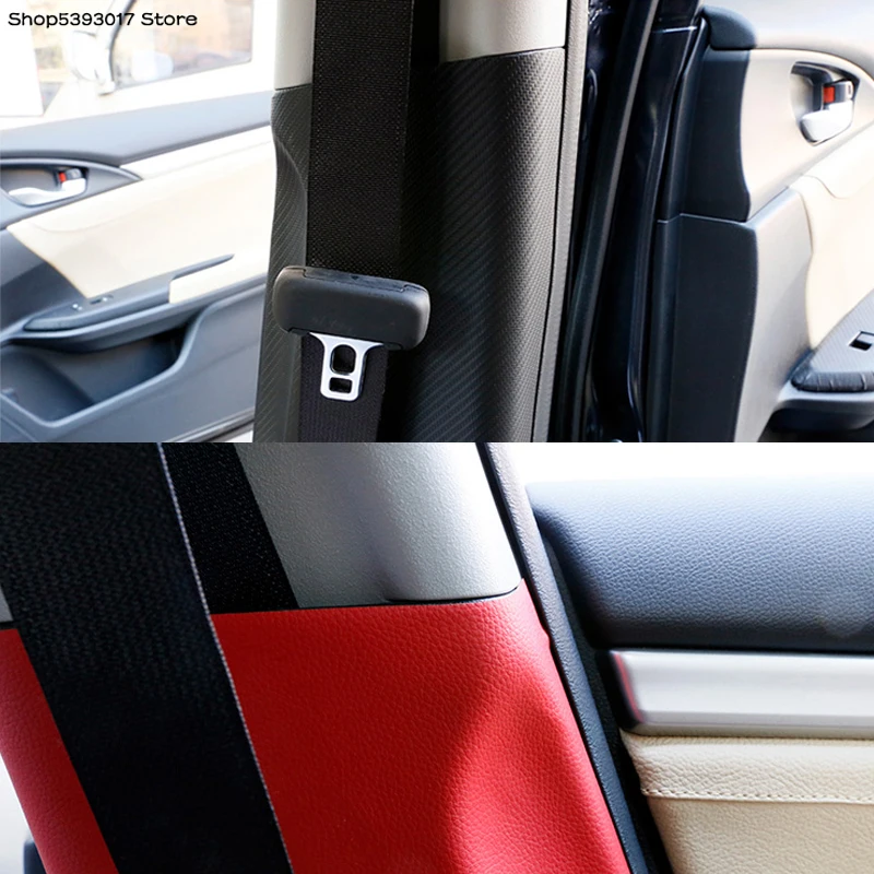 Car Safety Belt Protection Pad Silent Soundproof Cushion B Pillar Anti-kick Pad For Honda Civic 10th 2021 2020 2019 2018 2017