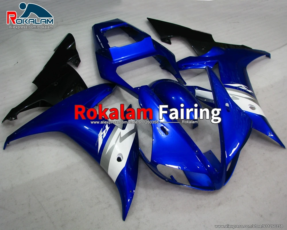 Body Set For Yamaha R1 YZF1000 2002 2003 YZF-R1 02 03 Blue Black White Motorcycle Fairing Kit (Injection Molding)