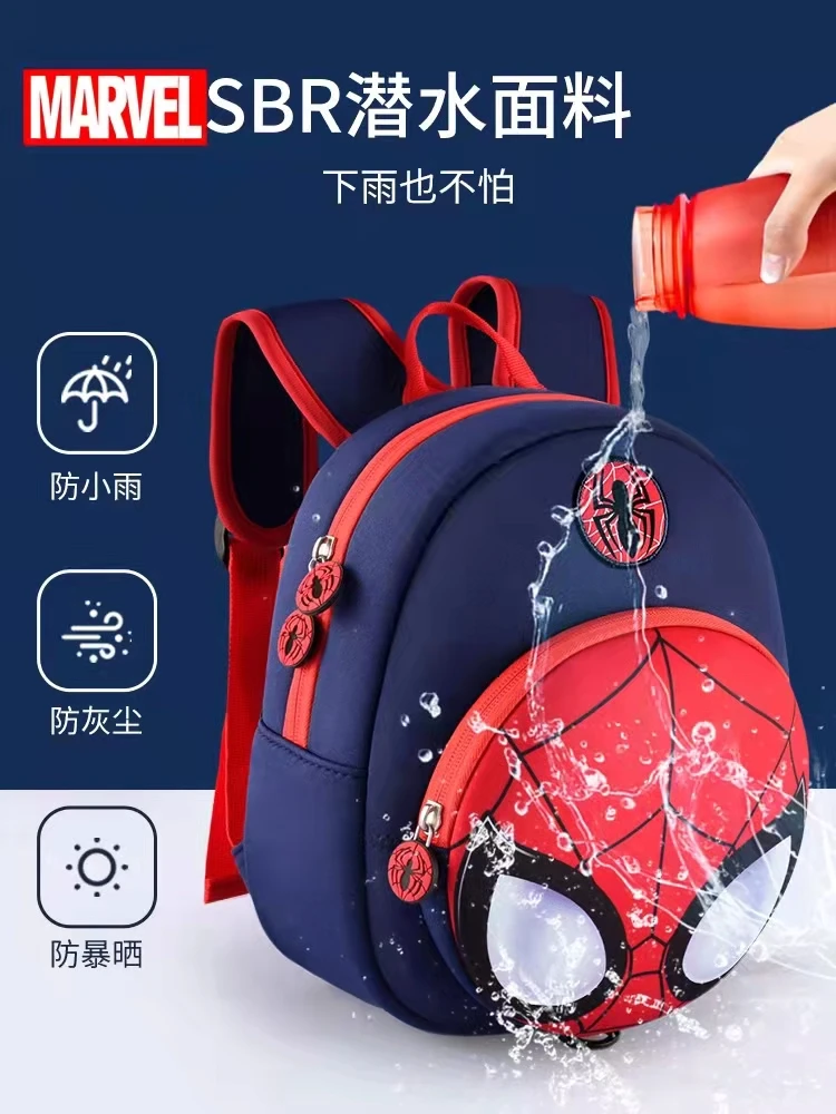 Disney New School Bag For Boy Kindergarten Student Shoulder Orthopedic Backpack Age 3-8 Spider Man Captain America Kids Gift