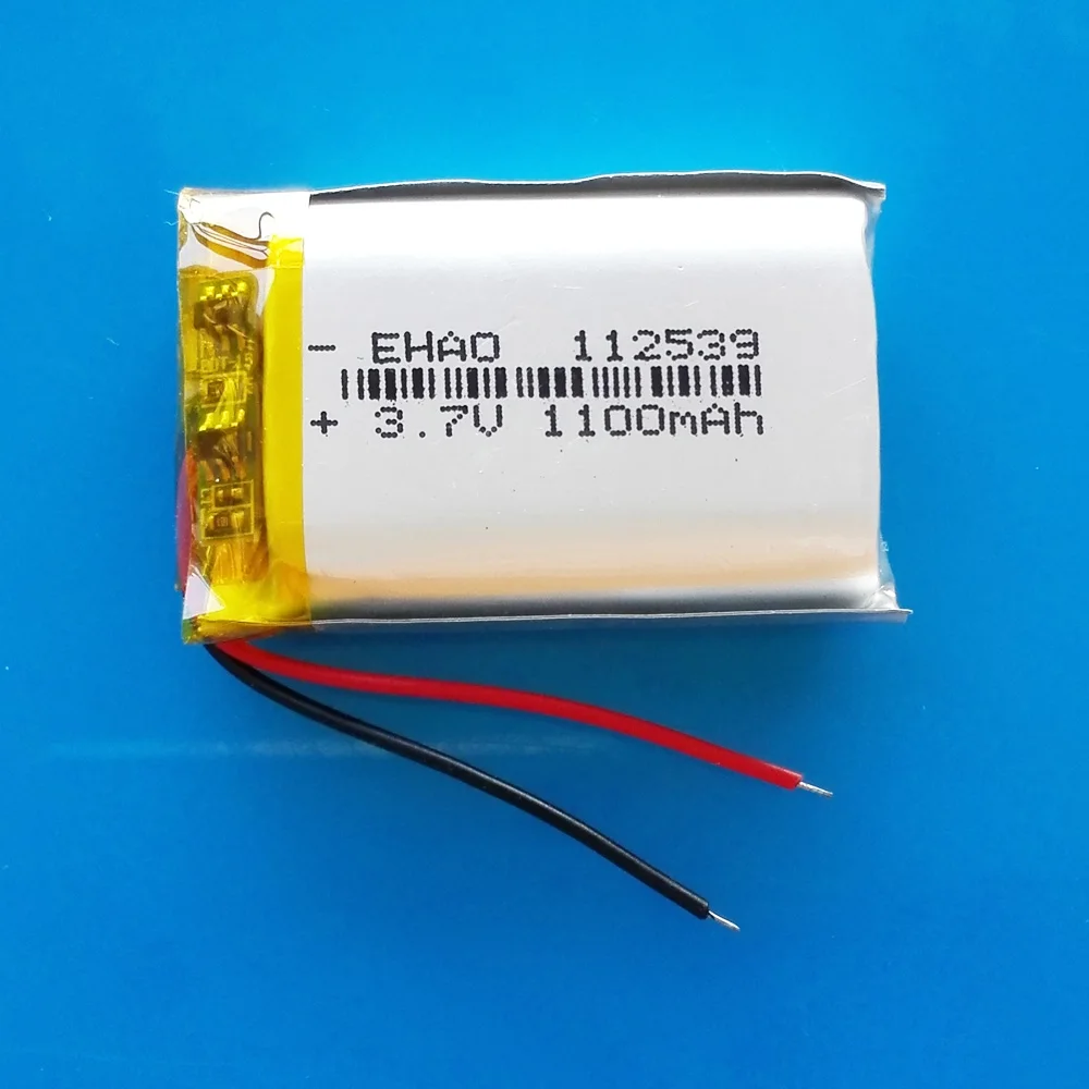 112539 리포 폴리머 리튬 충전식 배터리 전원, MP3, GPS, PDA, DVD, 블루투스 녹음기, 전자책 카메라용, 3.7V, 1100mAh, 10 개
