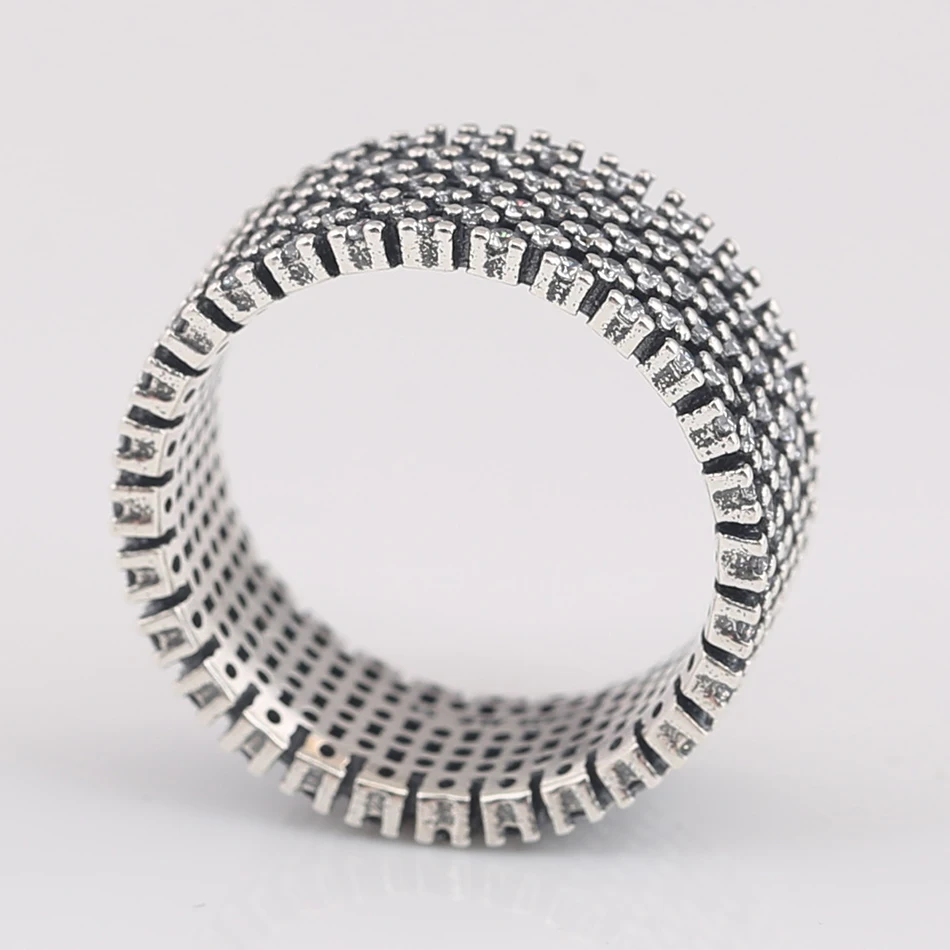 Authentic S925 Silver Ring Sparkling With Crystal Rings For Women Wedding Party Gift fit Lady Fine Jewelry - Image 2