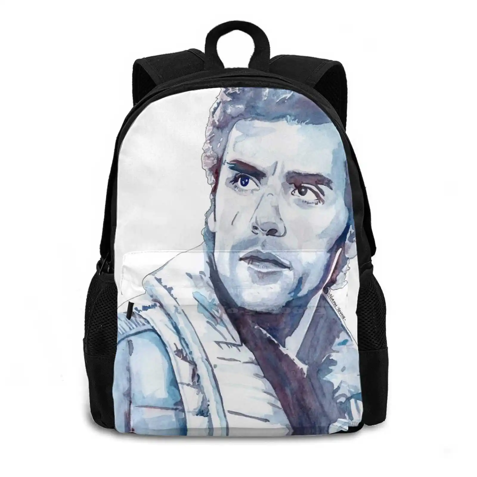 Oscar Watercolour Backpack For Student School Laptop Travel Bag Oscar Galaxy Stars Actor