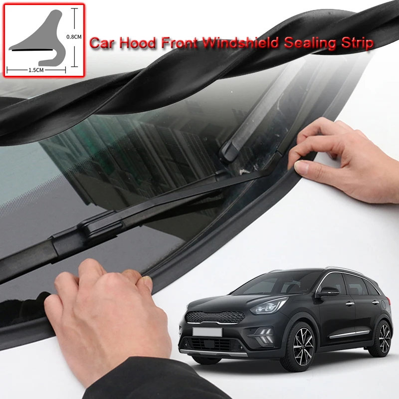 For Kia Niro 2016-2020 DIY Car Seal Strip Windshied Spoiler Filler Protect Edge Weatherstrip Strips Stickers Auto Accessories