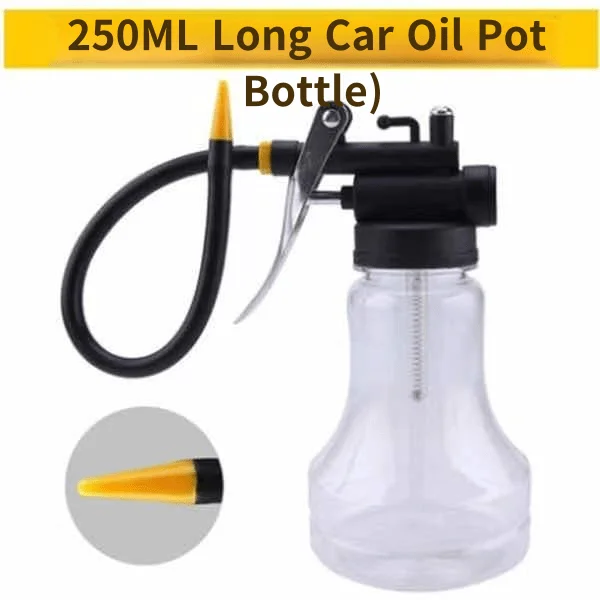 Oil Can High Pressure Hand Pump Oiler Lubrication Metal Gun For Lubricants Oiler With Oil Spray Hose Car Oil Pot Bottle