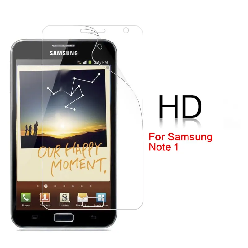 Clear Glossy HD Film For samsung Note 1 2 3 4 5 6 7 8 9 edge Matte Film Anti-Fingerprint Anti-Glare Screen Protector Film+Cloth