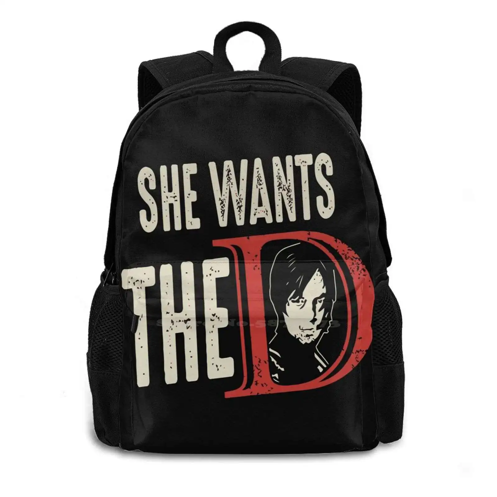 She Wants The D Shirt Hot Sale Schoolbag Backpack Fashion Bags She Wants The D