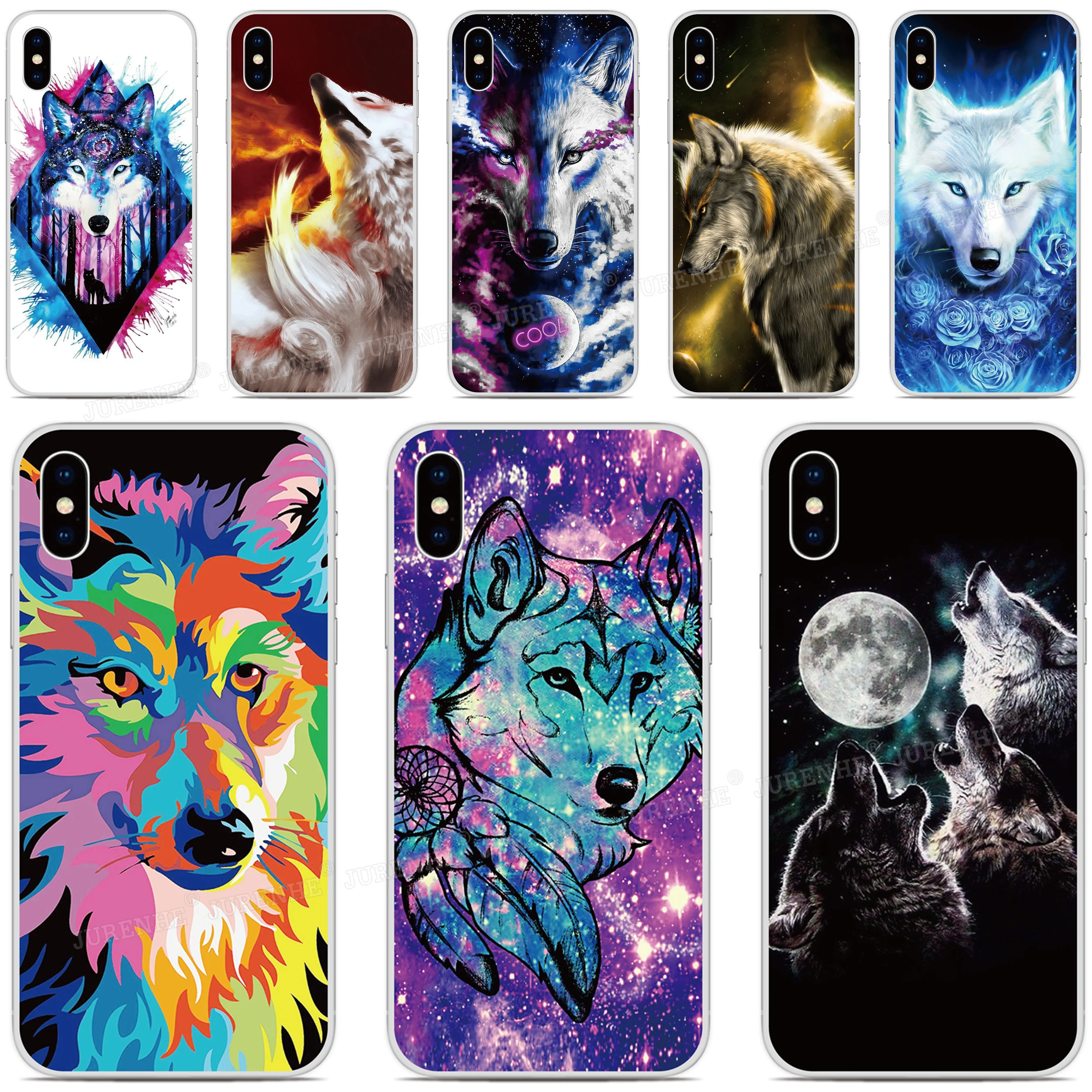 Art Wolf Cover For LG Wing Harmony 4 K42 Q61 Q51 K52 K62 Q52 K92 K71 Q92 Q920 V30 Q7 K22 Plus Style3 L-41A V40 X Power 3 Case