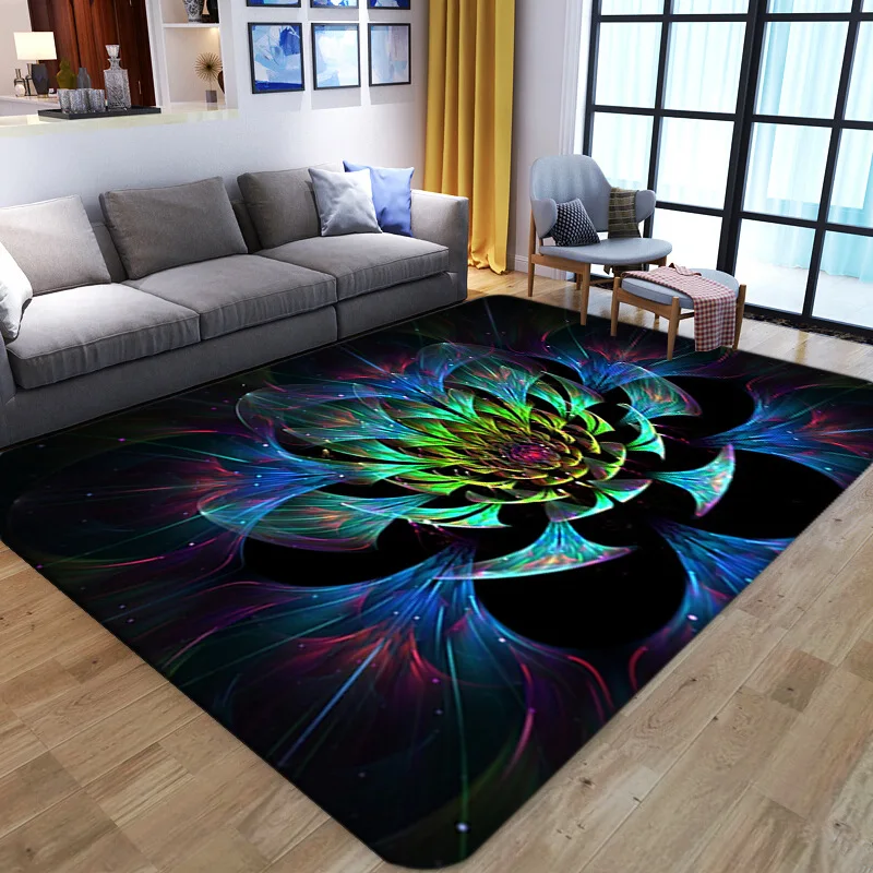 

Nordic Parlor carpet European style Luxury coffee table Mat Colour Printing 3D Carpets for living room bedroom Hallway Area Rugs