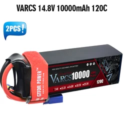 Batteria VARCS 4S Lipo 14.8V 10000mAh 120C 240C Deans/T XT90 EC5 TRX XT60 per RC 1/8 1/10 modelli di serbatoi per autocarri XXMAX Arrama 8S