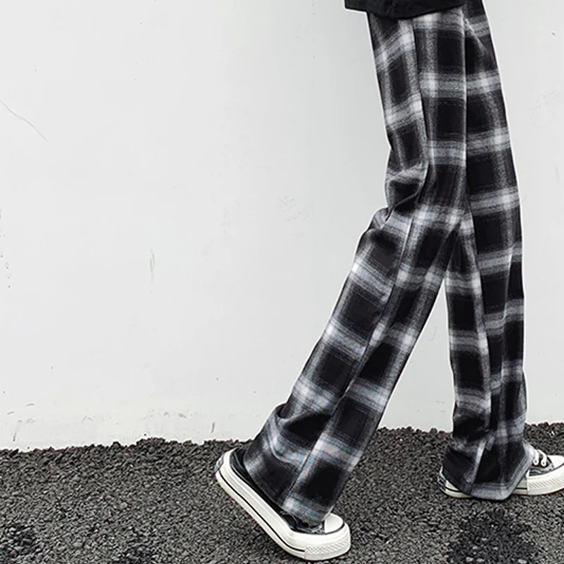 Sleep Bottoms Women Long Pants Plaid Elastic Waist Fashion Casual Daily Print Hollow Out Drop Feeling Simple Comfortable Pajamas