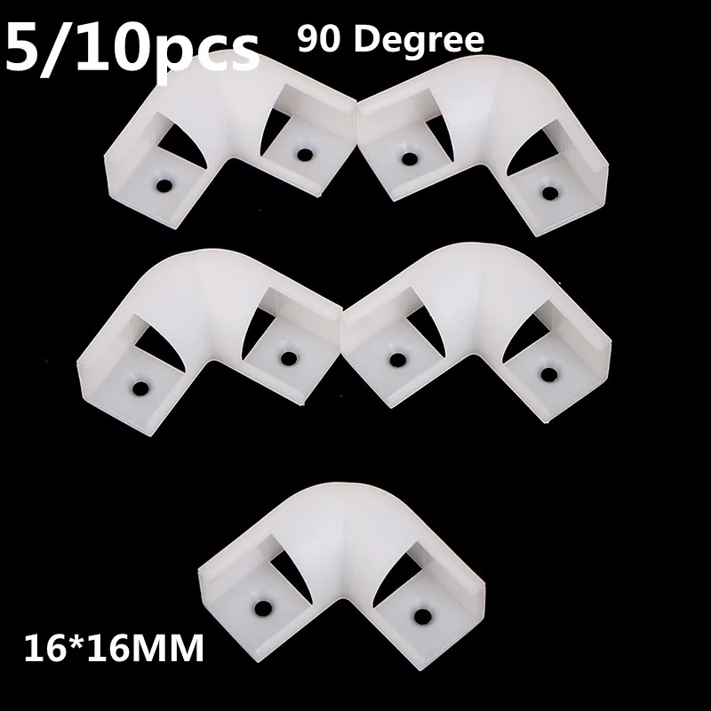 5/10Pcs/lot 90 Degree 16*16MM Corner Profile Connector ,V Bar Light Link Vertical and Horizontal ,LED Cabinet Strip Spares