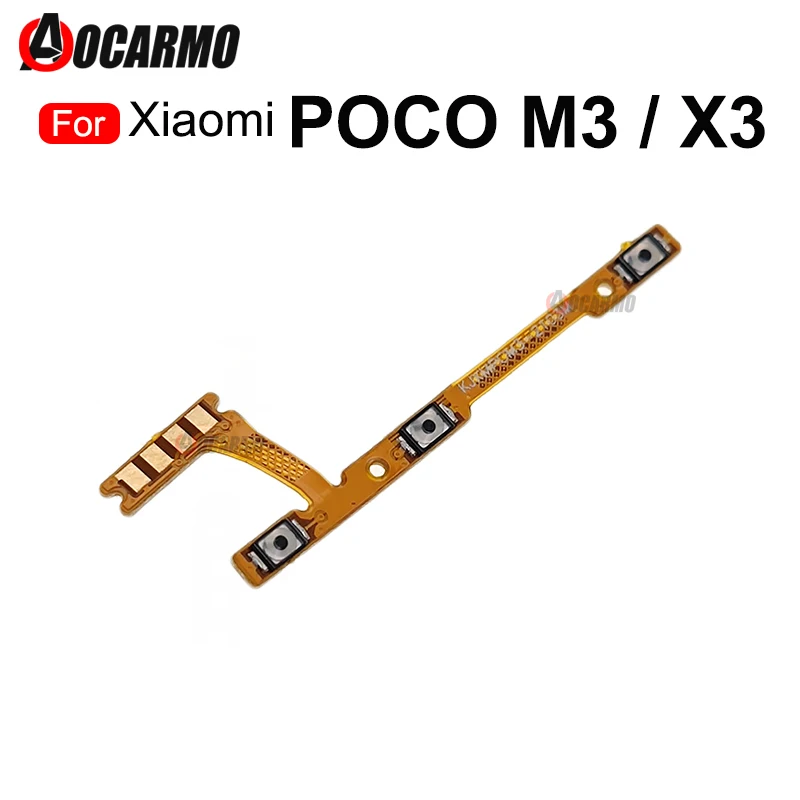 

1Pcs For Xiaomi POCO M3 / X3 Pro X2 Power On/Off Volume Up/Down Buttons Flex Cable Replacement Parts
