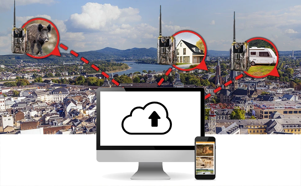 Live-Übertragungs-App Wildkamera Cloud-Service 4G 30MP Kabellose Jagdkameras HC900PRO 0,3S Nachtsicht – Detail 7