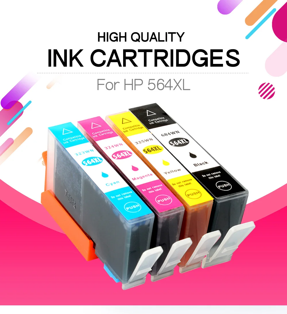 

4PCS Compatible Ink Cartridge For HP 564 564XL with HP 5510/5511/5512/5514/5515/5520/5522/ 5525/6510/6512/6515 Printer