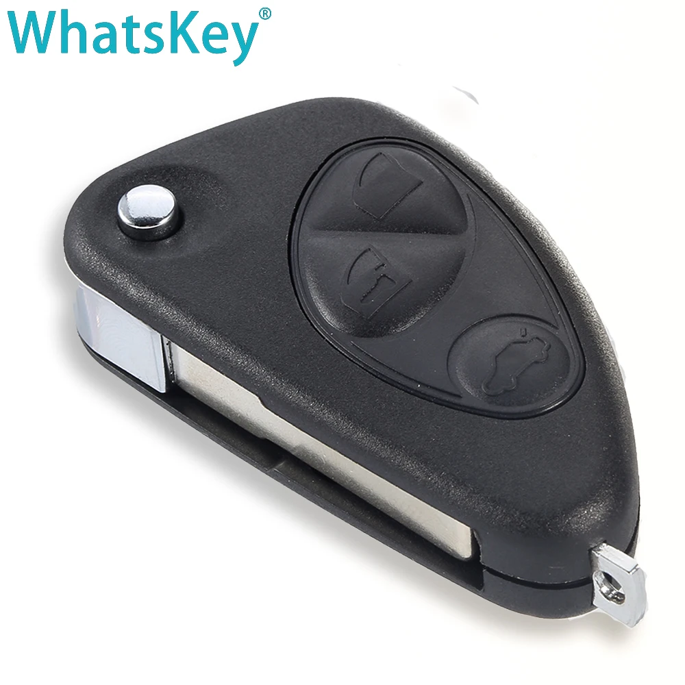 WhatsKey 2/3 pulsanti di ricambio Soft Key Shell per Alfa Romeo 147 156 166 GT Flip pieghevole custodia per chiave a distanza per auto lama non