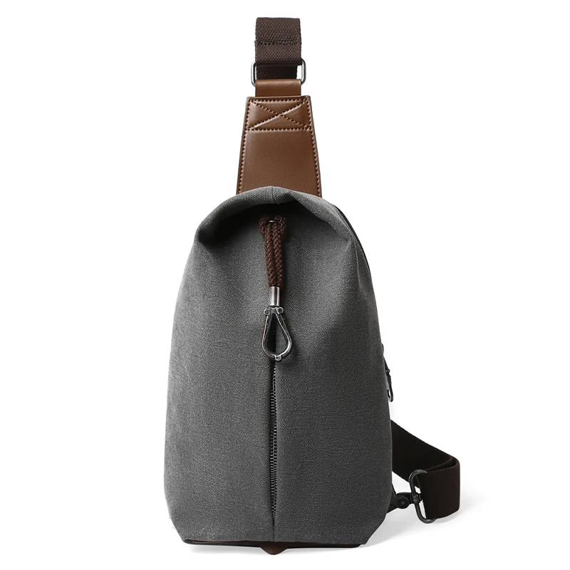 Imagem -02 - Bolsa Multifunções de Peito Tiracolo Masculina Bolsa Mensageiro Antiroubo de Ombro Casual Retrô Poliéster Pacotes de Moda pu Nova