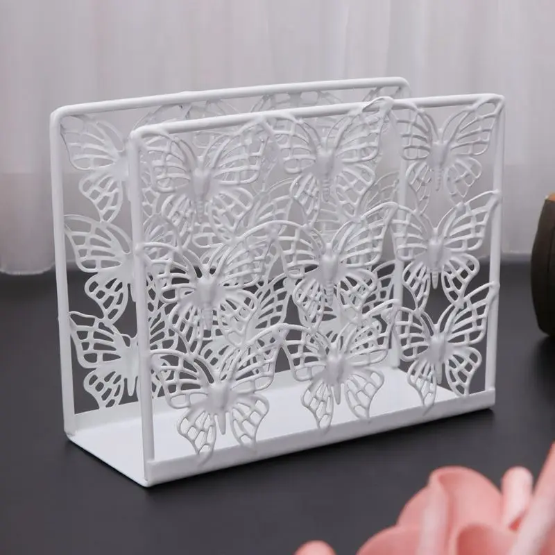 Metal Napkin Serviette Holder Dispenser Paper Tissue Rack for Home Party Table Decor