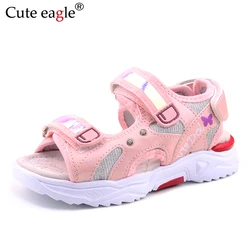 Cute Eagle Summer New Sandals Boys Girls Sandals Solid Color Soft Soled Anti-Slip Children Kids Shoes Summer Beach Sandals