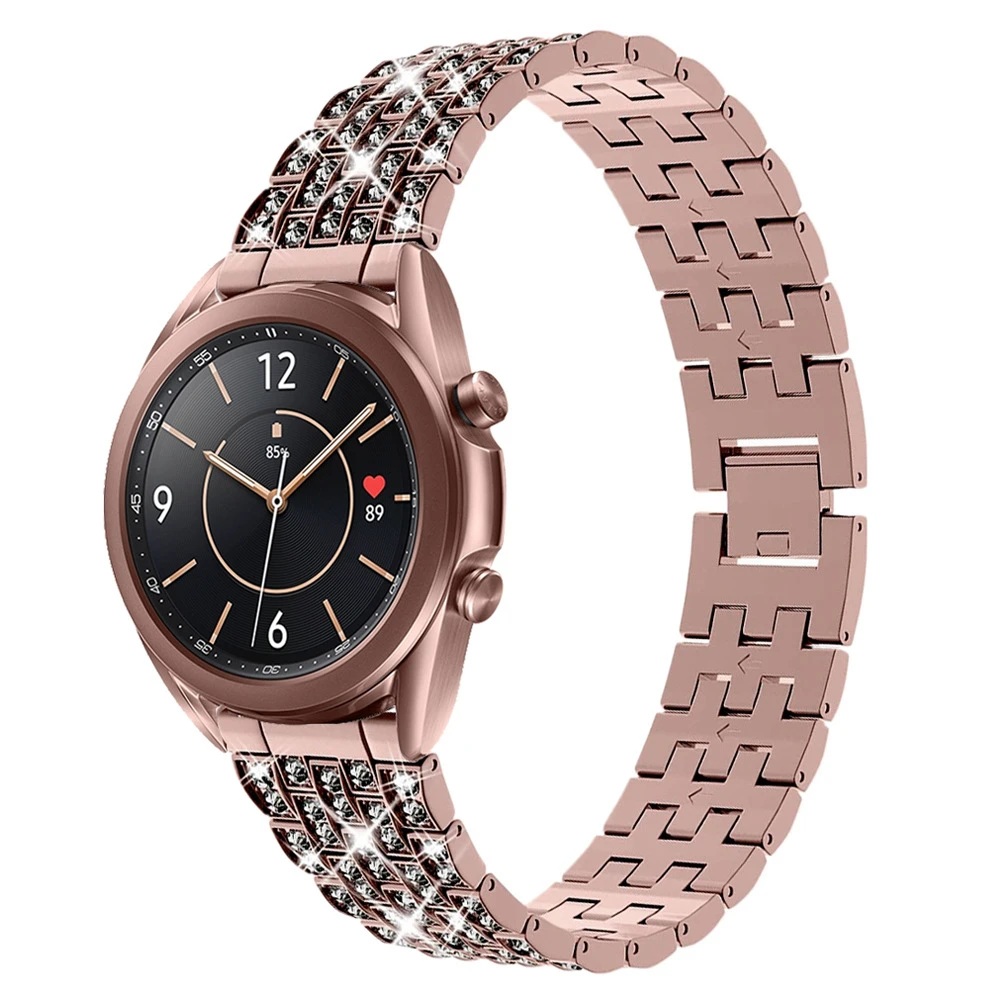 Bling Bracelet For Samsung Galaxy Watch 3 45mm 41mm Stainless Steel Strap Bezel Ring For Galaxy Watch 4 classic 44mm 40 46mm 42