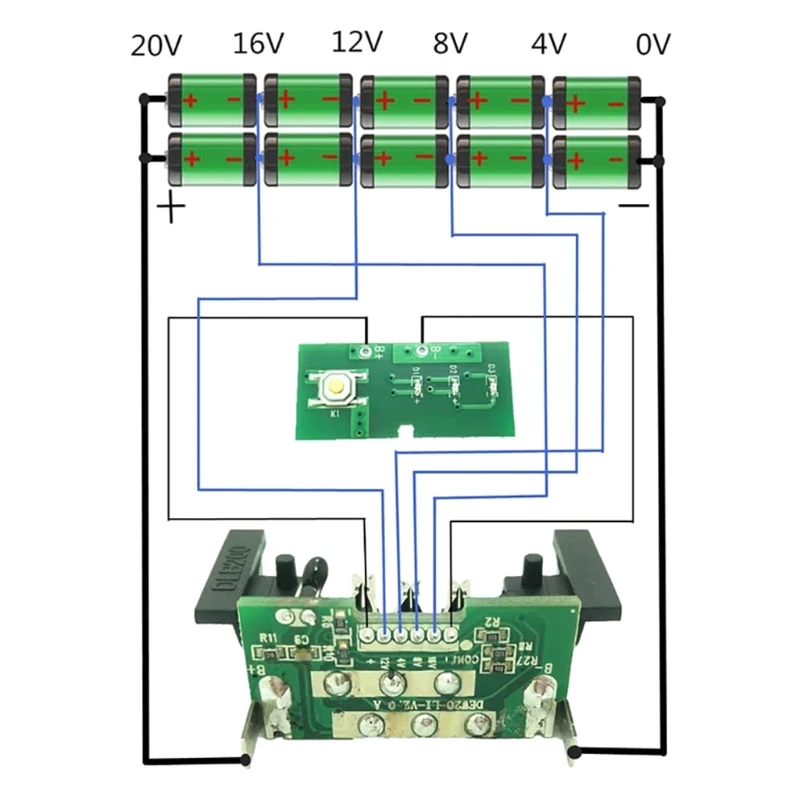 แบตเตอรี่ลิเธียม15X18650ป้องกัน PCB แผงวงจรสำหรับ DCB200
